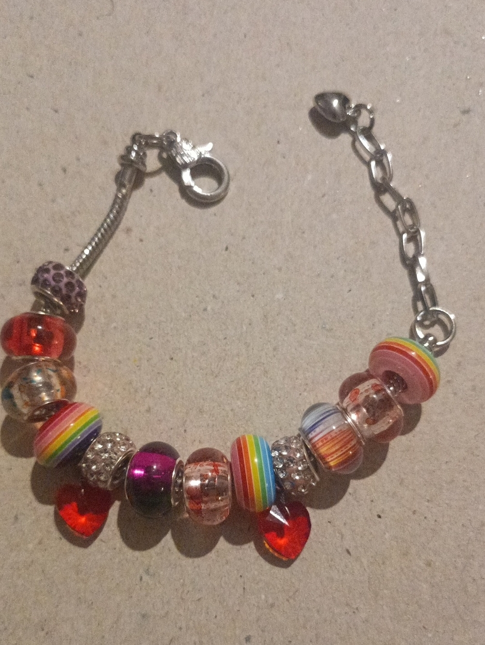 New Handmade Multicolored Charm Bracelet